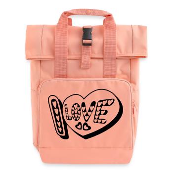 i love - Sac à dos Roll Top à deux anses - rose liberty - Devant