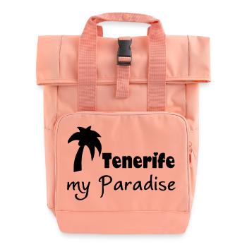 Tenerife Paradise - Roll Top Backpack with Two Handles - chintz rose - Front