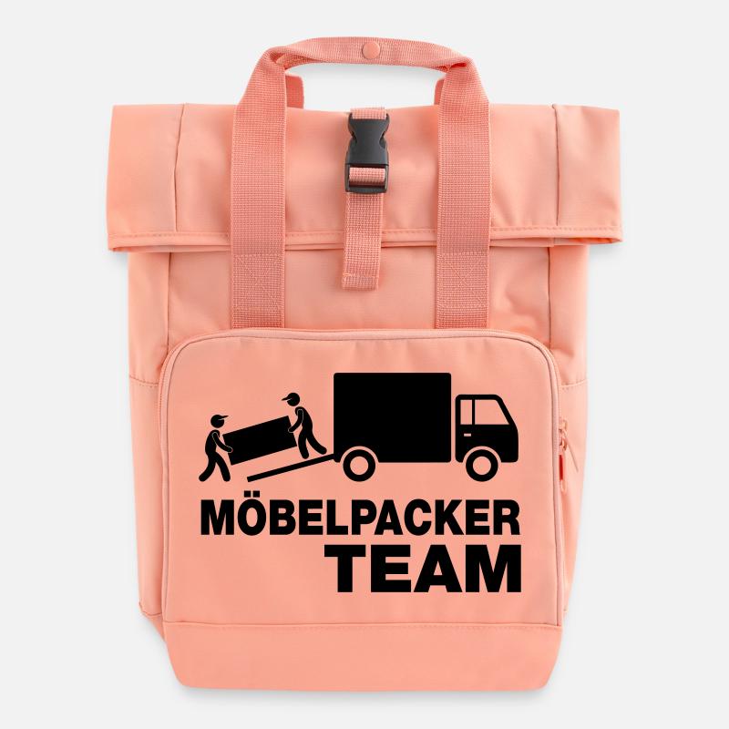 Möbelpacker_v2 - Rolltop Rucksack mit zwei Griffen - Chintzrosa