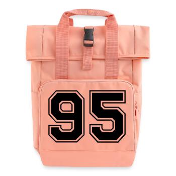 95 - Roll Top Backpack with Two Handles - chintz rose - Front