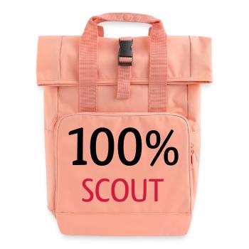 100% Scout - Rolltop Rucksack mit zwei Griffen - Chintzrosa - Vorne