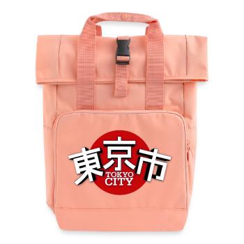 Tokyo City Japan - Rolltop Rucksack mit zwei Griffen - Chintzrosa - Vorne