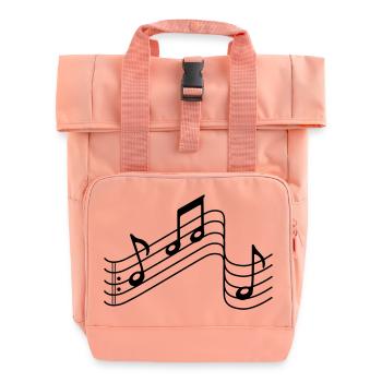 musik - Rolltop Rucksack mit zwei Griffen - Chintzrosa - Vorne