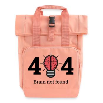 404 - brain not found - Rolltop Rucksack mit zwei Griffen - Chintzrosa - Vorne