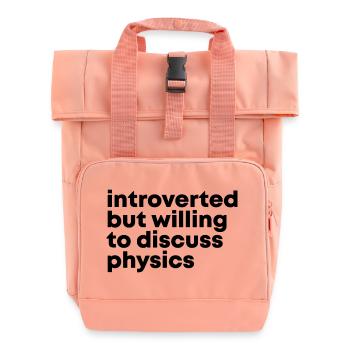Physics - Roll Top Backpack with Two Handles - chintz rose - Front