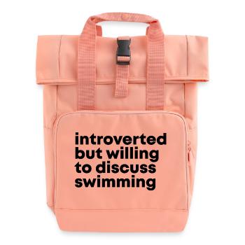 Schwimmen - Rolltop Rucksack mit zwei Griffen - Chintzrosa - Vorne
