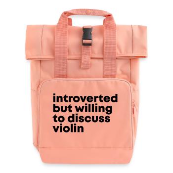 Violin - Roll Top Backpack with Two Handles - chintz rose - Front
