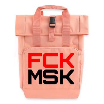 FCK MSK in your DESIRED COLOURS! - Roll Top Backpack with Two Handles - chintz rose - Front