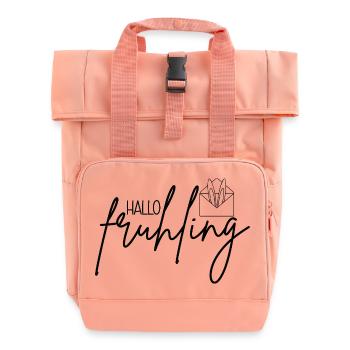 Hallo Frühling 🌸🌞 - Rolltop Rucksack mit zwei Griffen - Chintzrosa - Vorne