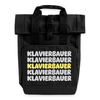 Arbeit Klavierbauer - Rolltop Rucksack mit zwei Griffen - Schwarz - Vorne