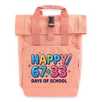 Bonne équation de maths scolaire des 100 jours - Sac à dos Roll Top à deux anses - rose liberty - Devant