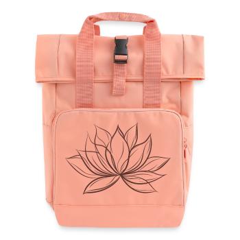 Lotusblüte - Rolltop Rucksack mit zwei Griffen - Chintzrosa - Vorne
