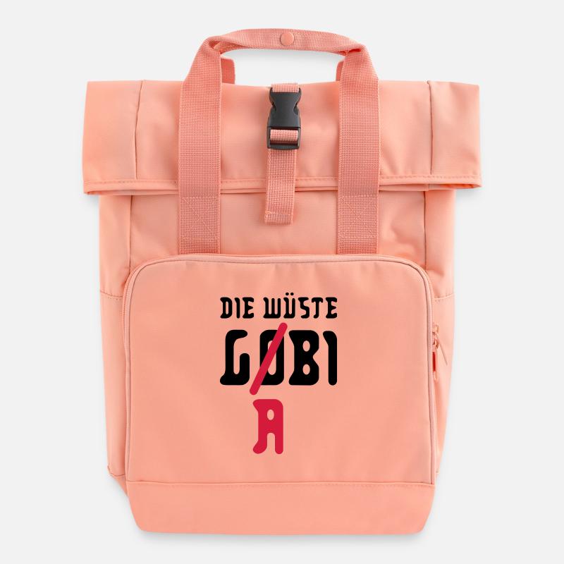 the desert g (o) (a) bilateral - Roll Top Backpack with Two Handles - chintz rose