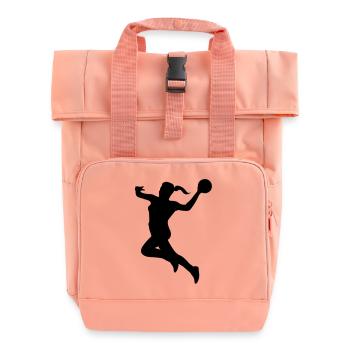 Handball female de - Rolltop Rucksack mit zwei Griffen - Chintzrosa - Vorne
