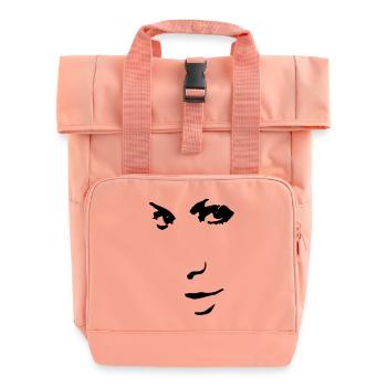 visage de femme - Sac à dos Roll Top à deux anses - rose liberty - Devant