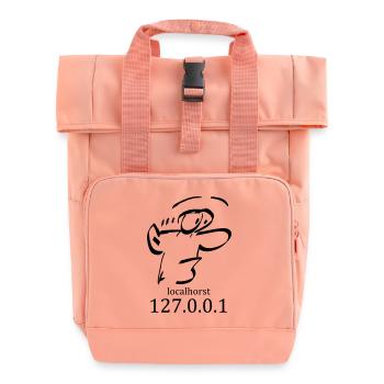 local-horst - 127.0.0.1 - localhorst - Roll Top Backpack with Two Handles - chintz rose - Front