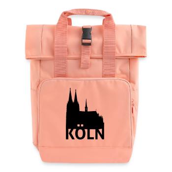 Kölner Dom - Roll Top Backpack with Two Handles - chintz rose - Front