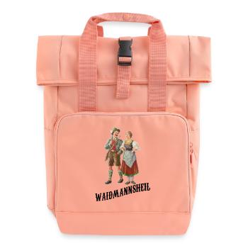 Waidmannsheil: Stolz auf Jagd und Tradition - Rolltop Rucksack mit zwei Griffen - Chintzrosa - Vorne