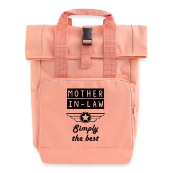 Mother in law / Schwiegermutter / Belle Mère - Roll Top Backpack with Two Handles - chintz rose - Front