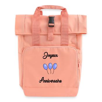 JOYEUX ANNIVERSAIRE - Sac à dos Roll Top à deux anses - rose liberty - Devant