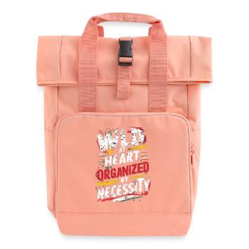 Organisation et émotions dans le style graffiti - Sac à dos Roll Top à deux anses - rose liberty - Devant
