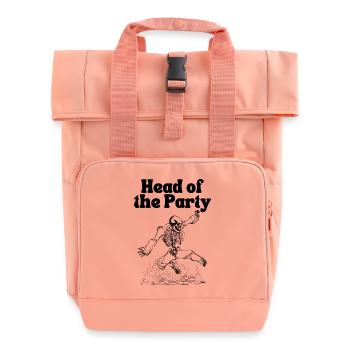 Head of the Party - Roll Top Backpack with Two Handles - chintz rose - Front