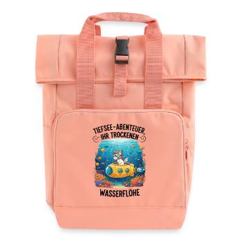 Licorne Aventure en haute mer - Sac à dos Roll Top à deux anses - rose liberty - Devant