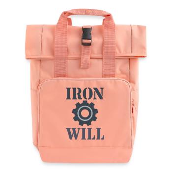 Iron Will – Steel & Gear - Roll Top Backpack with Two Handles - chintz rose - Front