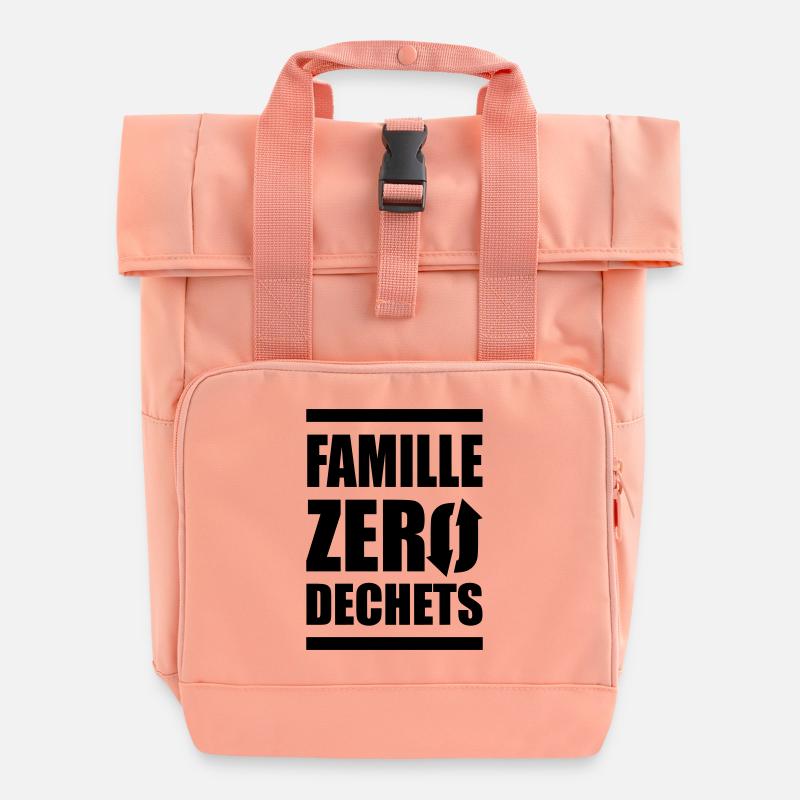 Zero Waste Family - Roll Top Backpack with Two Handles - chintz rose