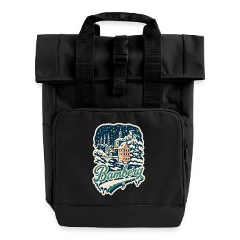 Bamberg Winter Magic - Roll Top Backpack with Two Handles - black - Front