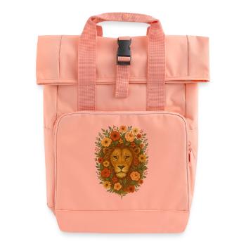 Blühender Löwenblumen-Halo - Rolltop Rucksack mit zwei Griffen - Chintzrosa - Vorne