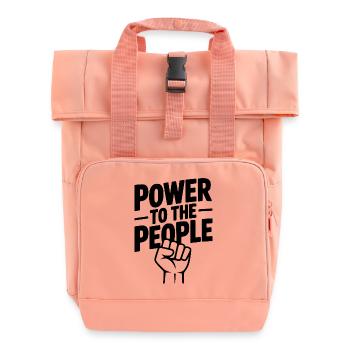 Macht für das Volk - Rolltop Rucksack mit zwei Griffen - Chintzrosa - Vorne