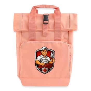 Artisan-blason Franc-maçon - Sac à dos Roll Top à deux anses - rose liberty - Devant