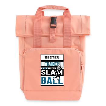Slamball Trainer Bester Slamballtrainer Coach - Rolltop Rucksack mit zwei Griffen - Chintzrosa - Vorne