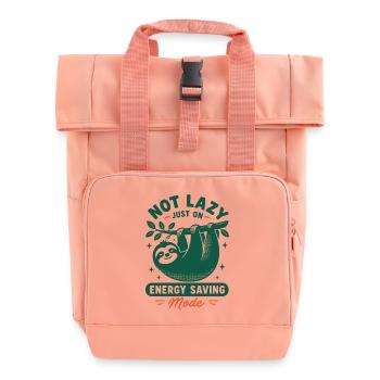 Not Lazy Energy Saving Mode - Roll Top Backpack with Two Handles - chintz rose - Front