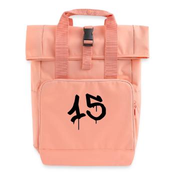 Graffiti : 15 - Roll Top Backpack with Two Handles - chintz rose - Front
