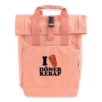 Döner - Rolltop Rucksack mit zwei Griffen - Chintzrosa - Vorne