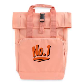 Number 1 - Roll Top Backpack with Two Handles - chintz rose - Front
