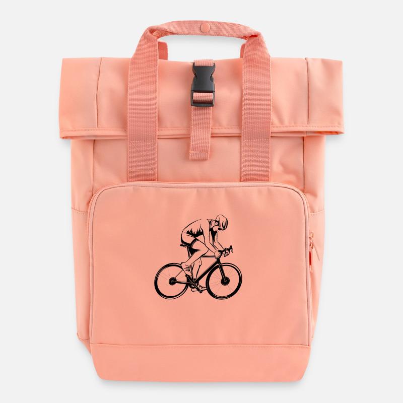 Cycliste - Sac à dos Roll Top à deux anses - rose liberty