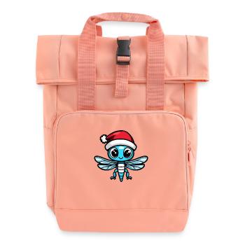Libelle Weihnachten - Rolltop Rucksack mit zwei Griffen - Chintzrosa - Vorne