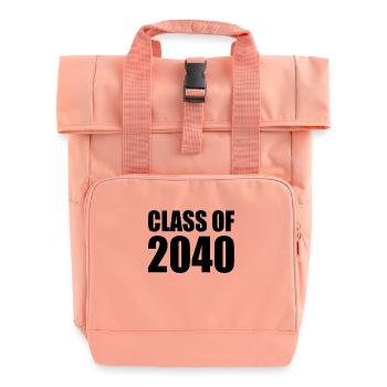 Class of 2040 - Roll Top Backpack with Two Handles - chintz rose - Front