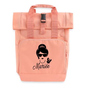Future Bride Burial Life EVJF Vintage hipster - Roll Top Backpack with Two Handles - chintz rose - Front