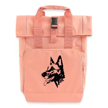 Tête malinoise - Sac à dos Roll Top à deux anses - rose liberty - Devant
