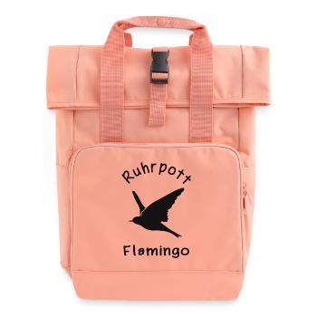 Ruhrpott Flamingo - Roll Top Backpack with Two Handles - chintz rose - Front