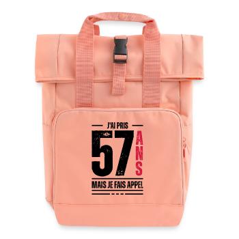 jai 57 ans / t-shirt 57 ans / cadeau 57 ans - Sac à dos Roll Top à deux anses - rose liberty - Devant