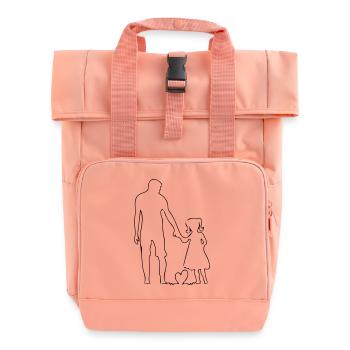 père et fille - Sac à dos Roll Top à deux anses - rose liberty - Devant