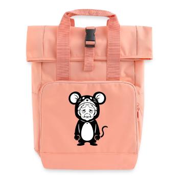 Carnival grouch mouse - Roll Top Backpack with Two Handles - chintz rose - Front
