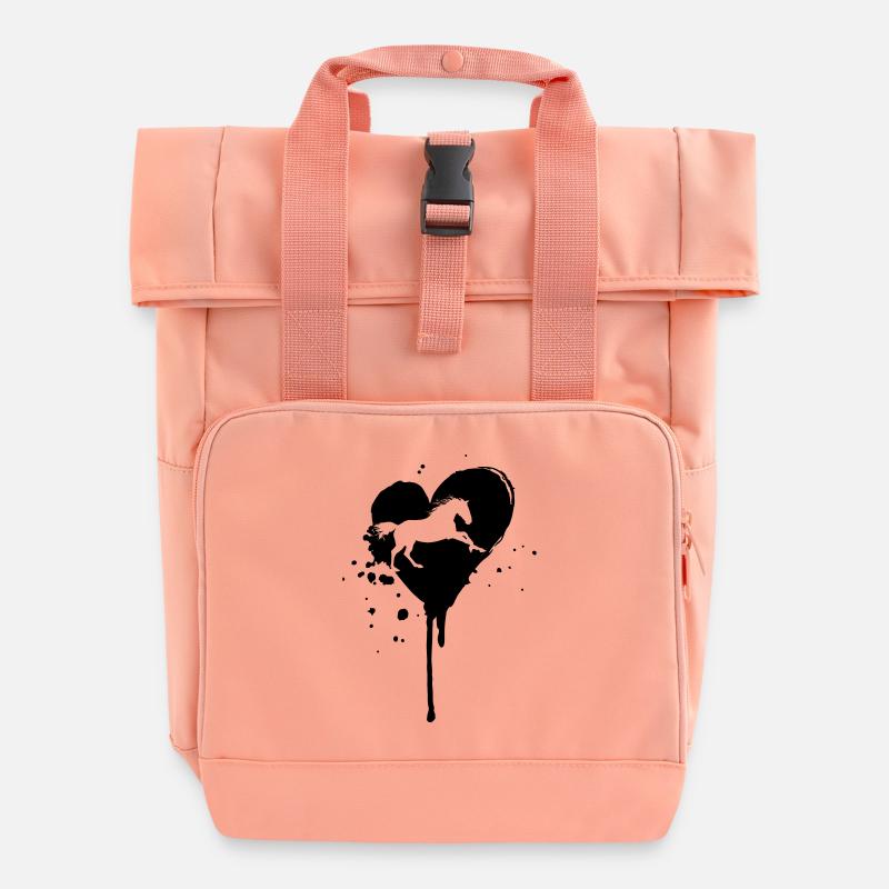 einHerzfüerPRE - Sac à dos Roll Top à deux anses - rose liberty