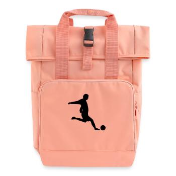 Fußball - Rolltop Rucksack mit zwei Griffen - Chintzrosa - Vorne