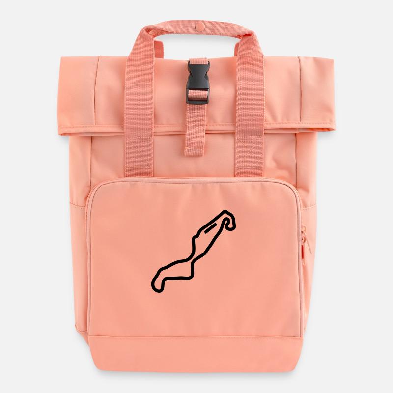 circuito_olanda_c1 - Roll Top Backpack with Two Handles - chintz rose